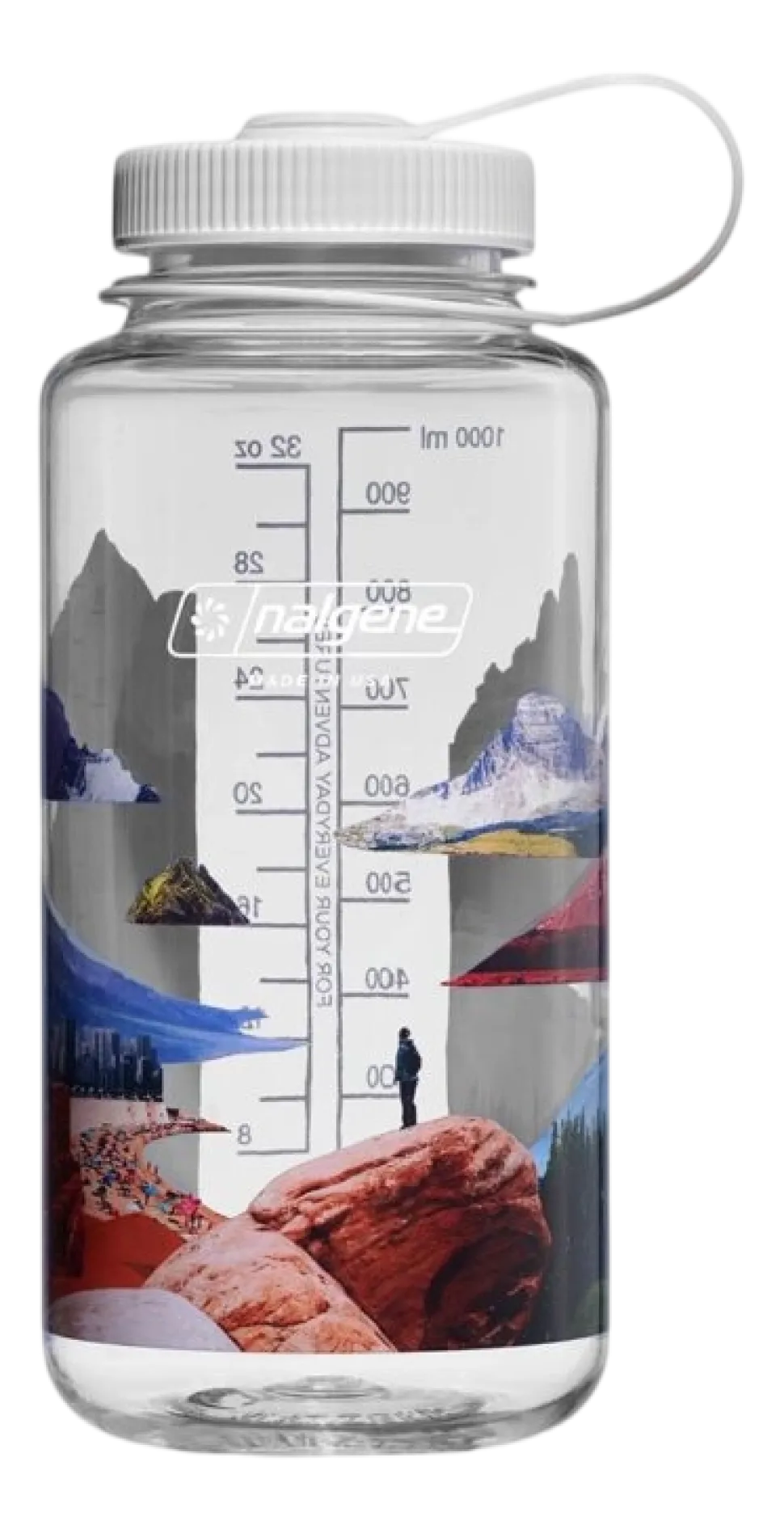 Waterfles Nalgene Wide Mouth 1000ml Mixed Landscapes