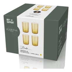 Bitz Waterglas Kustintha Amber 280 ml (Set van 4) Online