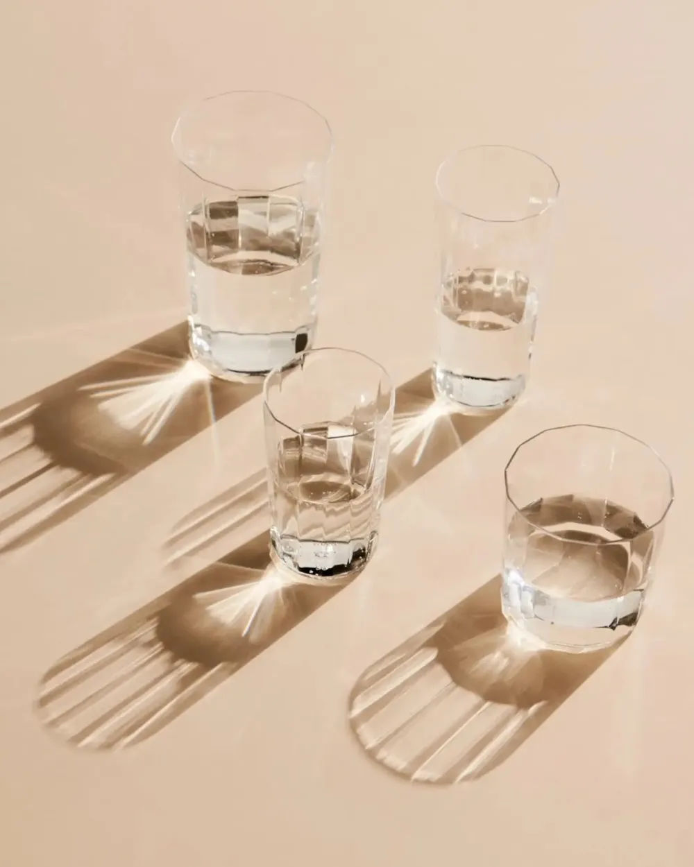 HAY Waterglas Angle Glass Medium H10 Clear (Set van 4) New