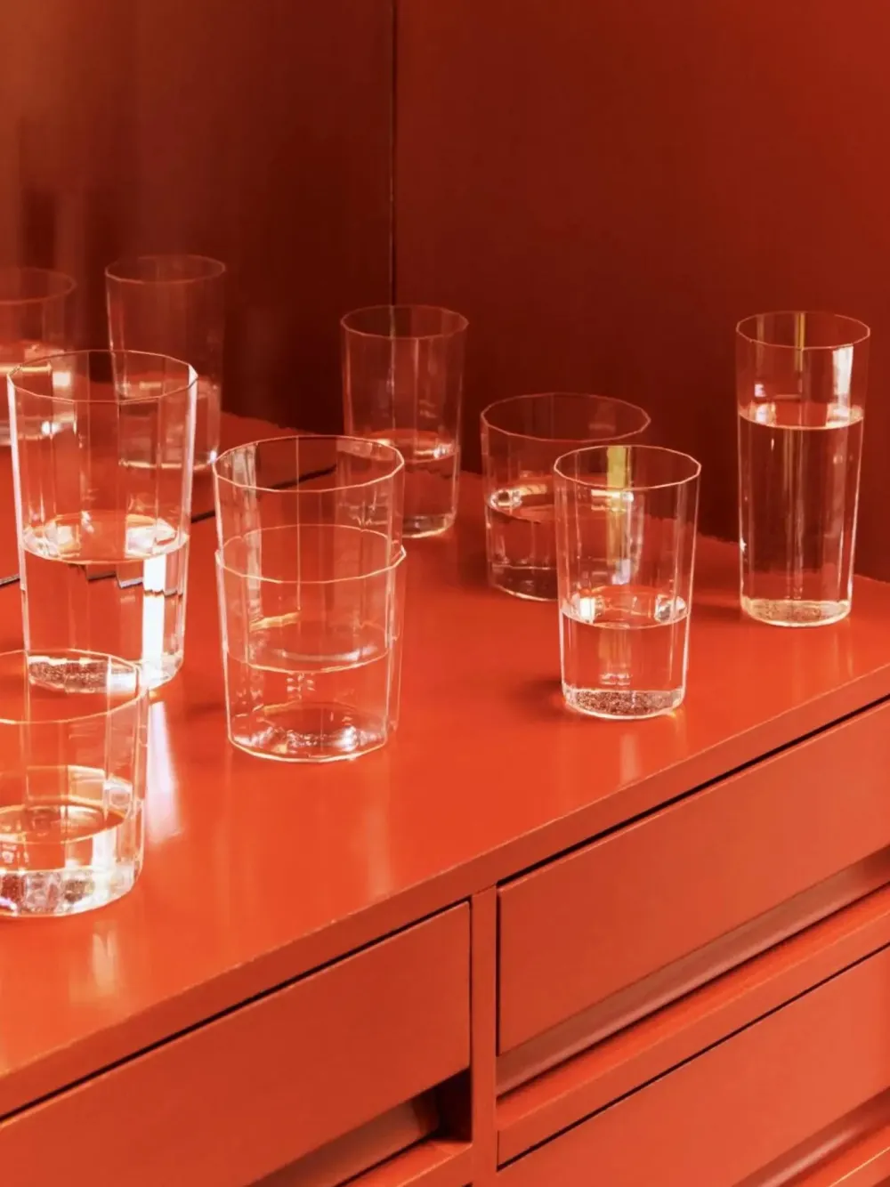 HAY Waterglas Angle Glass Tall H13 Clear (Set van 4) Outlet