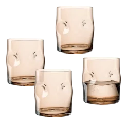 Waterglas Leonardo Vesuvio Bruin 300 ml (Set van 4)