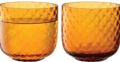 Waterglas L.S.A. Dapple Sun Amber 300 ml (set van 2)