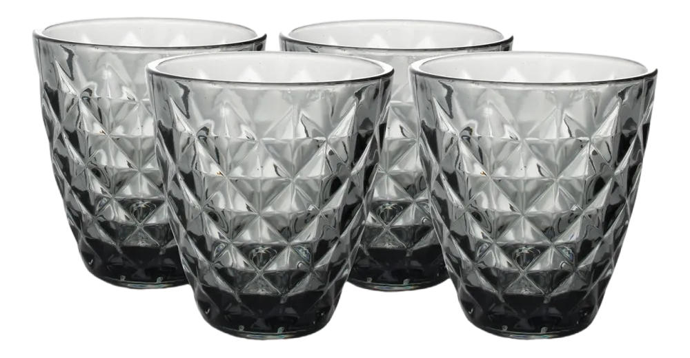 Salt & Pepper Waterglas Prisma Grijs 220 ml (Set van 4) Online