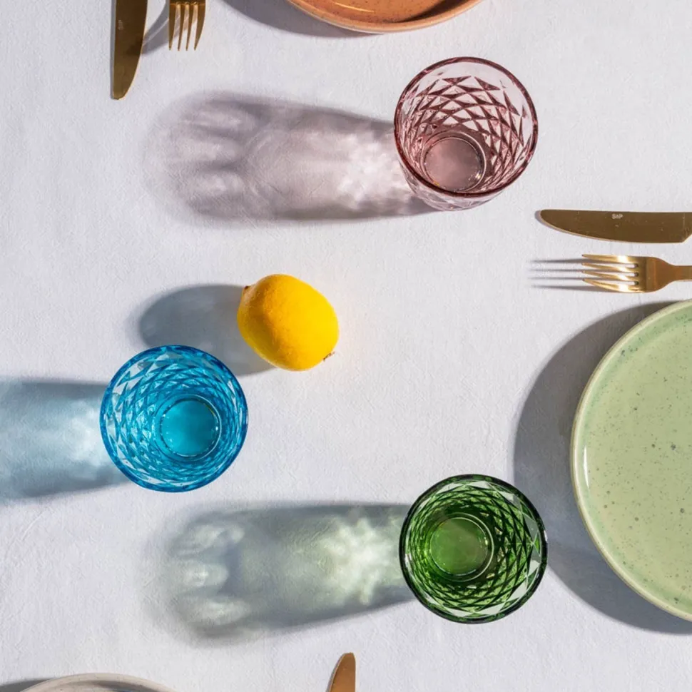 Waterglas Salt & Pepper Prisma Groen 220 ml (Set van 4)