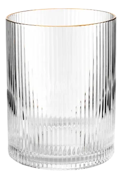 Waterglas vtwonen with Gold Rim Clear 340 ml (Set van 4)