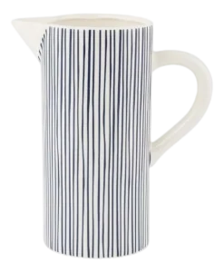 Waterkan vtwonen Jug With Ear Ceramic Small Stripes 20,5 x 12,5 x 25 cm