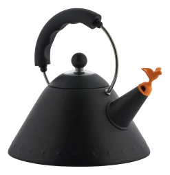 Waterkoker Alessi Kettle Bird Shaped Whistle Black 2.0L