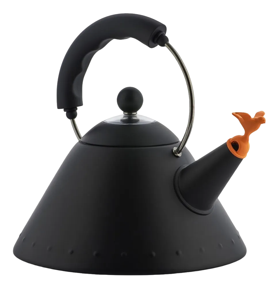 Waterkoker Alessi Kettle Bird Shaped Whistle Black 2.0L