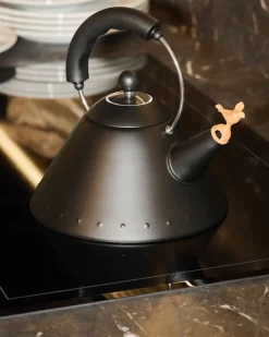Waterkoker Alessi Kettle Bird Shaped Whistle Black 2.0L