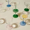 Wijnglas HAY Tint Wine Glass Clear, Jade Light Pink And Light Pink (Set van 2)