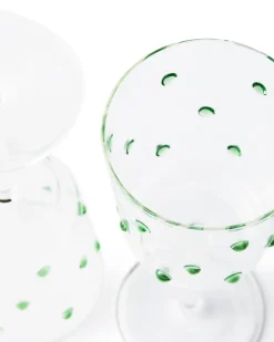 POLSPOTTEN Wijnglas Nob Green (Set van 2) Clearance