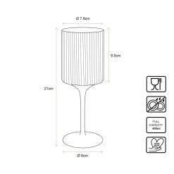 VT Wonen Wijnglas vtwonen with Gold Rim Clear 400 ml (Set van 4) Hot