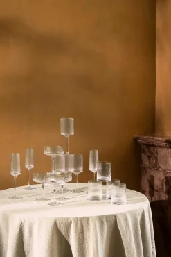 VT Wonen Wijnglas vtwonen with Gold Rim Clear 400 ml (Set van 4) Hot
