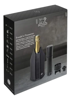 Wijnkoeler & Pomp Peugeot Frizz Preserve Zwart