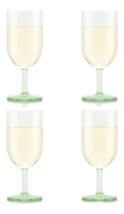 Witte Wijnglas Bodum Oktett Kunststof Pistache 230 ml (Set van 4)