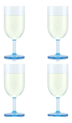 Witte Wijnglas Bodum Oktett Kunststof Blue Moon 230 ml (Set van 4)