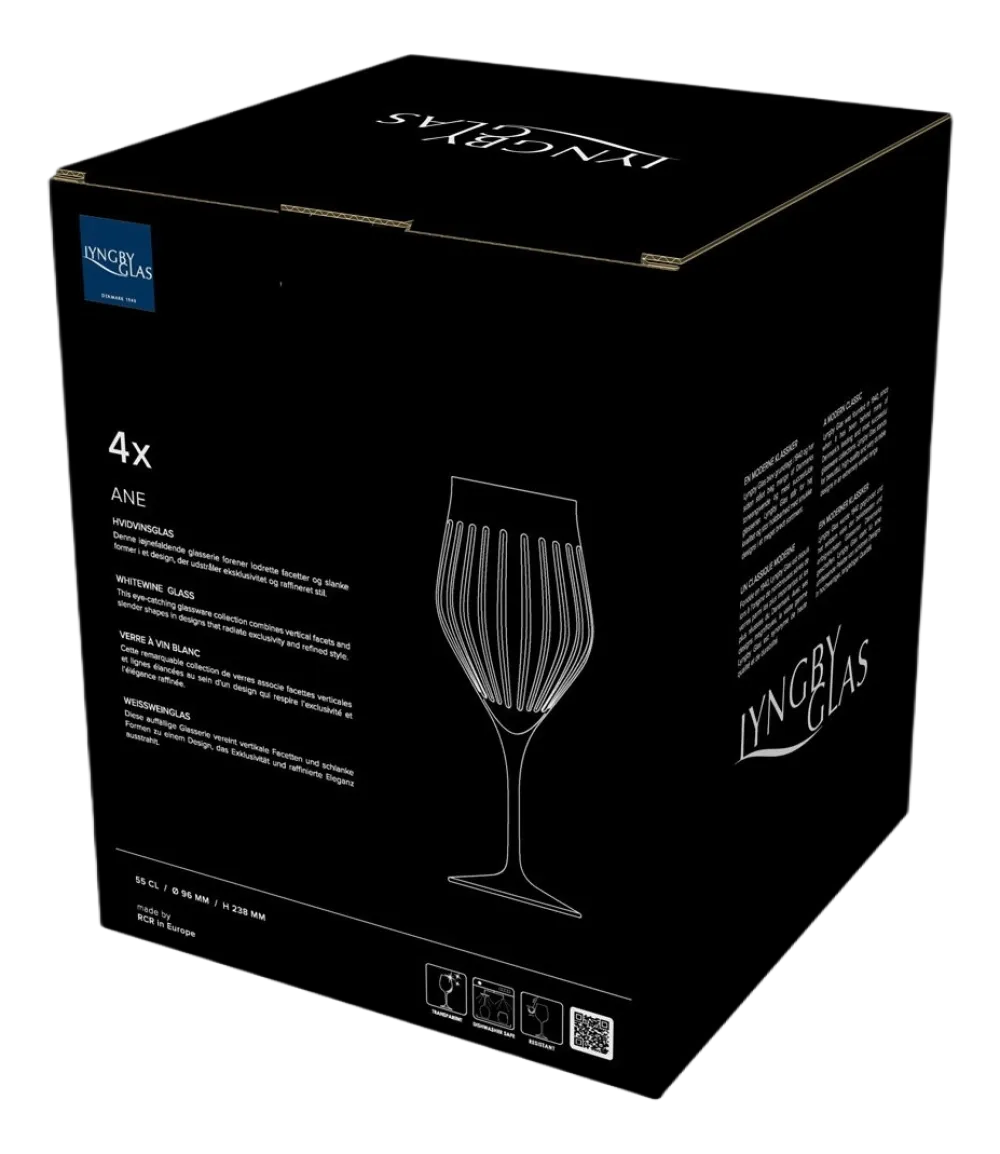 Lyngby Witte Wijnglas Ane Clear 550 ml (Set van 4)