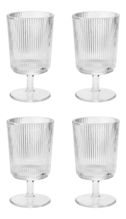 Witte Wijnglas Stelton Pilastro Clear 180 ml (Set van 4)