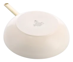 Wokpan BK Sublime Cream White Met Keramische Antikleeflaag 28 cm