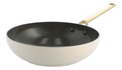 Wokpan BK Sublime Cream White Met Keramische Antikleeflaag 28 cm