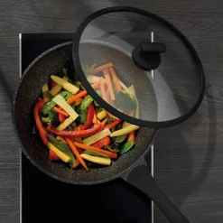 Kela Wokpan Stella Nova Met Deksel Zwart 30 cm Clearance