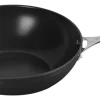 Wokpan Le Creuset Met Extra Handvat Zwart 30 cm