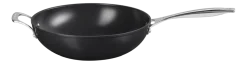 Wokpan Le Creuset Met Extra Handvat Zwart 30 cm