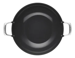 Wokpan Le Creuset Met Hulphandvatten Zwart 32 cm