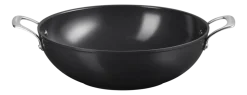 Wokpan Le Creuset Met Hulphandvatten Zwart 32 cm