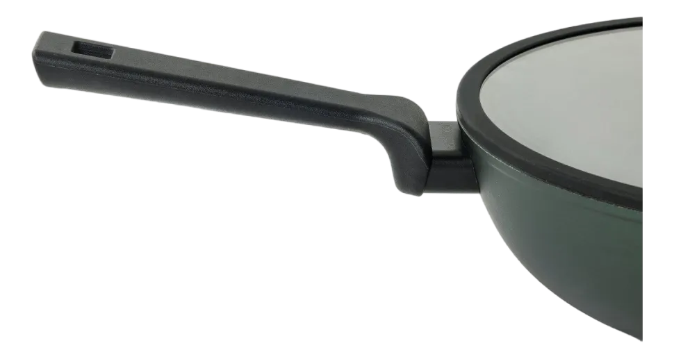 Wokpan Sambonet Titan Pro Green Double Induction1 Handle 30 cm