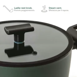 Wokpan Sambonet Titan Pro Green Double Induction1 Handle 30 cm