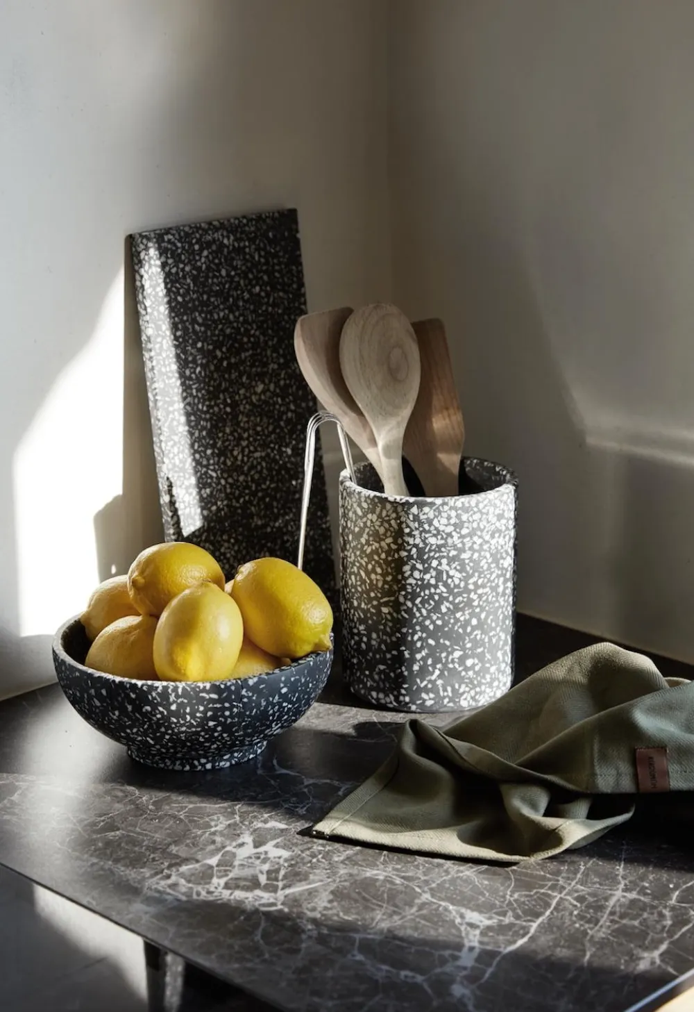 Humdakin Zeepschaal Terrazzo Genova Black 18 cm New