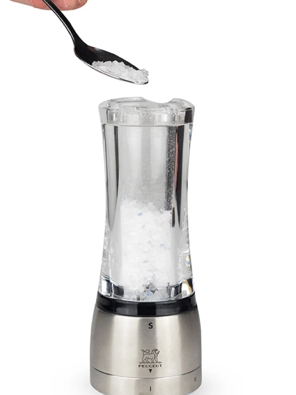 Zoutmolen Peugeot Daman Acryl / Inox 16 cm