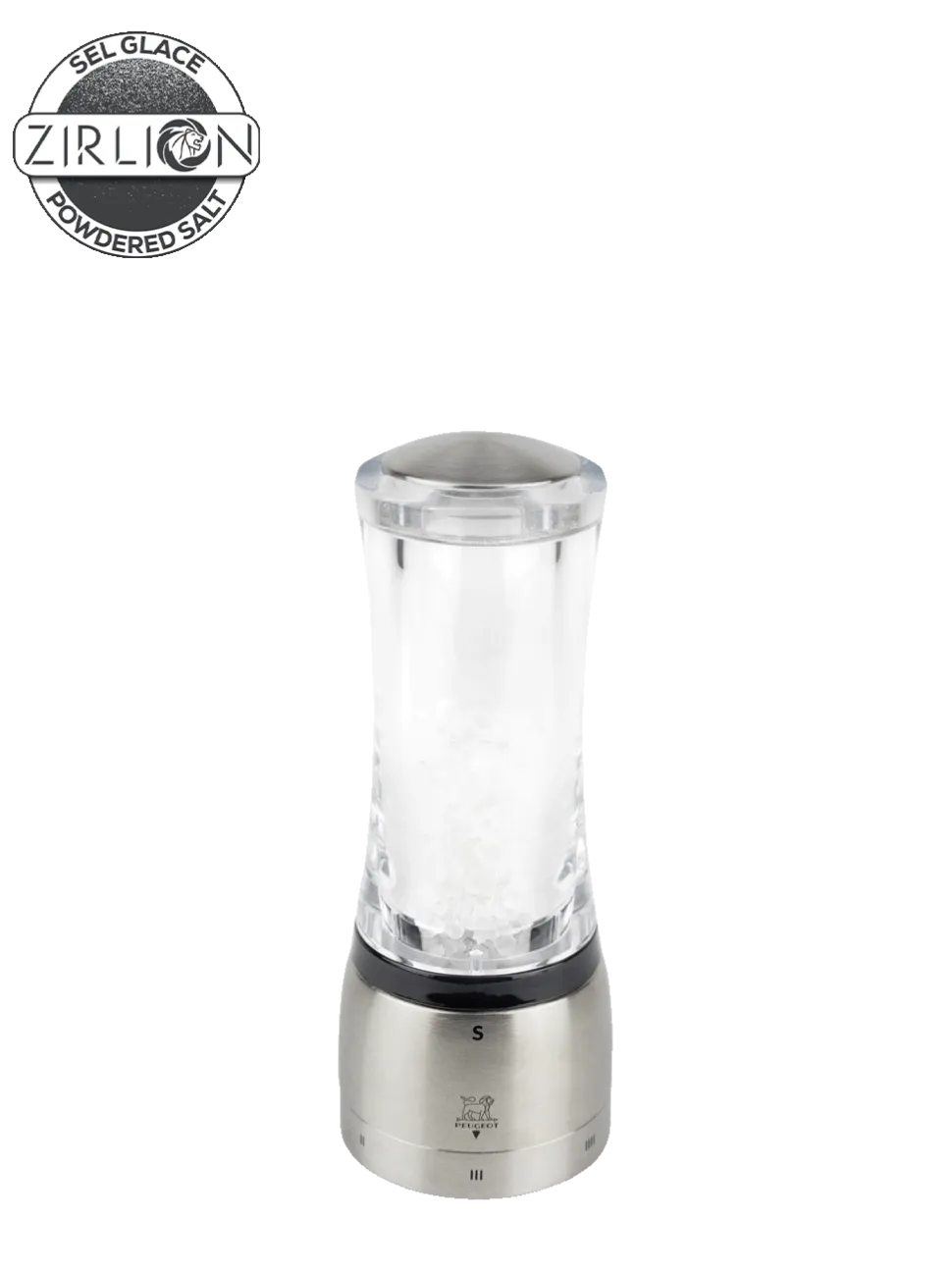 Zoutmolen Peugeot Daman Acryl / Inox 16 cm